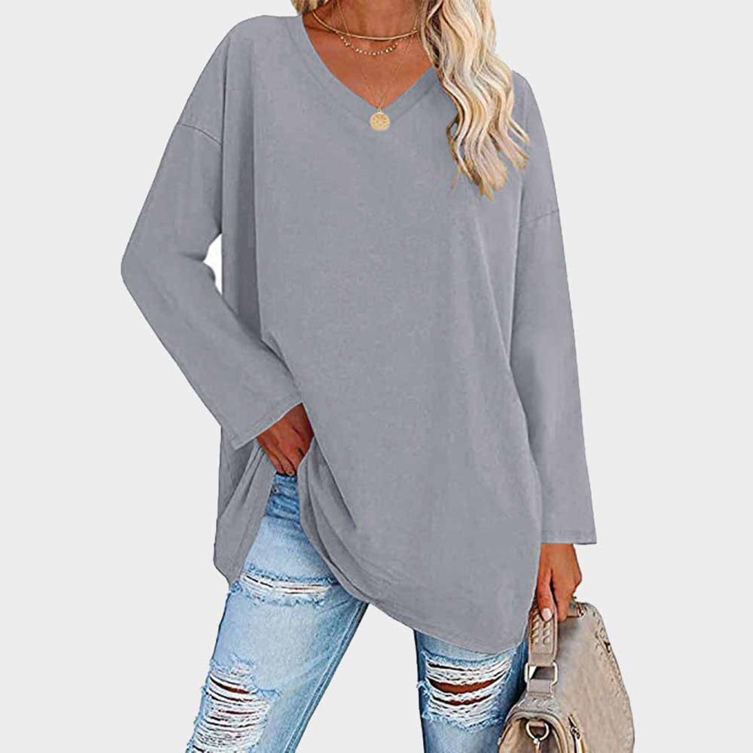 Relaxed Fit Long Sleeve Lightweight Sweater