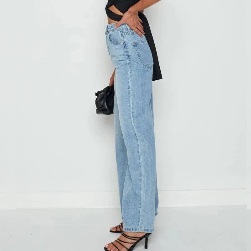 Macy | Mid Rise Wide Leg Jeans