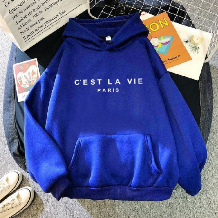 C'est La Vie | Chic Women's Hoodie - Cozy and Fashion-Forward