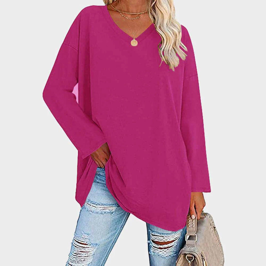 Relaxed Fit Long Sleeve Lightweight Sweater