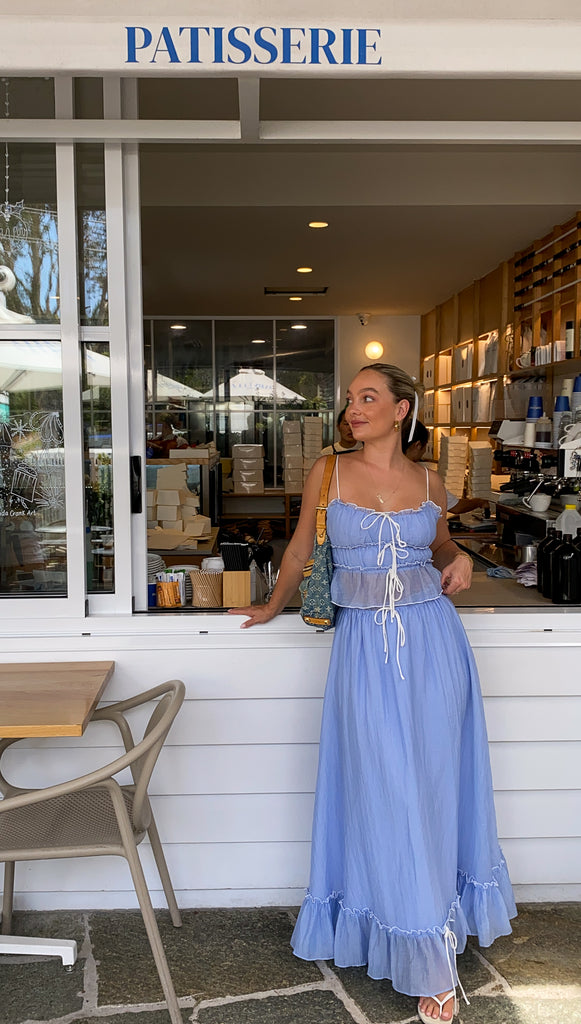 Cianna | Women's Two-Piece Summer Ensemble – Top and Maxi Skirt