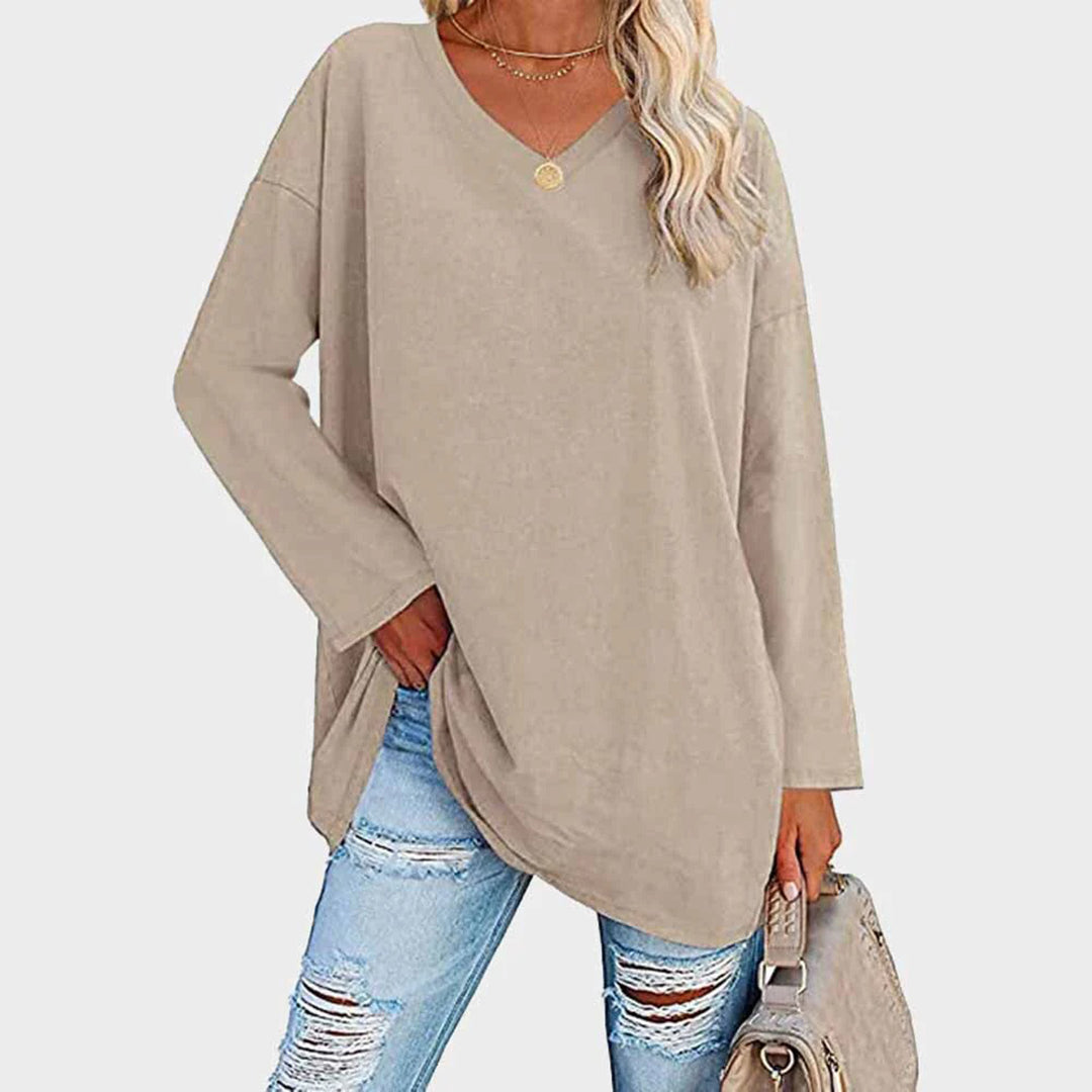 Relaxed Fit Long Sleeve Lightweight Sweater
