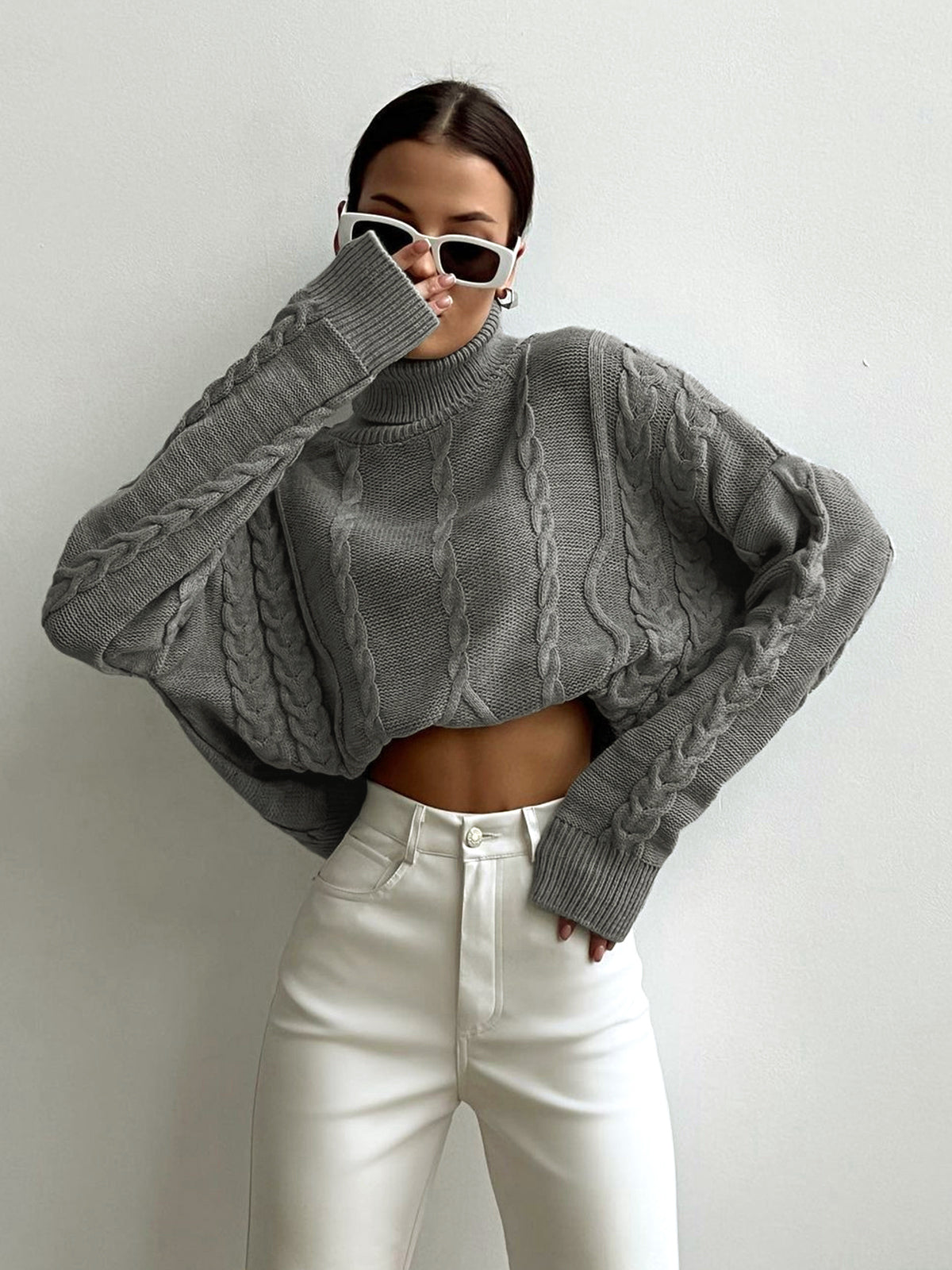 Kora | Casual Comfort Cropped Knitted Turtleneck