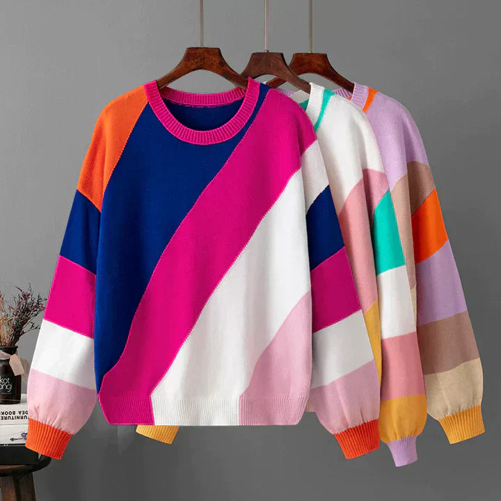 Emy | Colorful Striped Sweater for Women – Cozy and Stylish