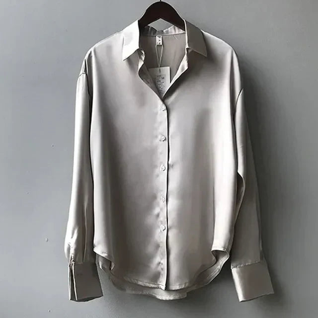Alaine | Elegant Satin Casual Blouse