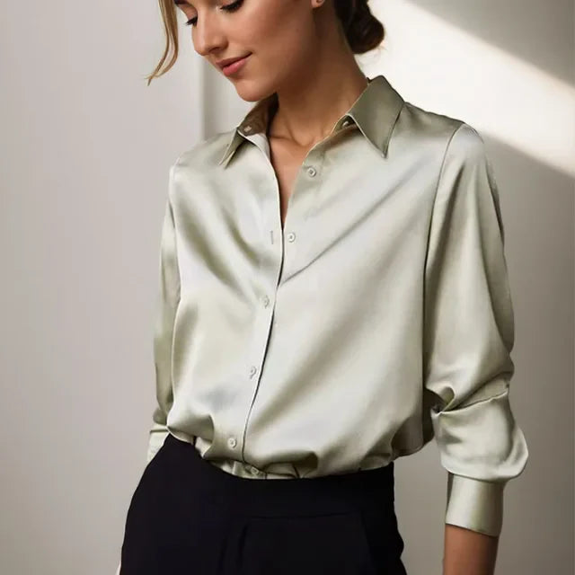 Alaine | Elegant Satin Casual Blouse
