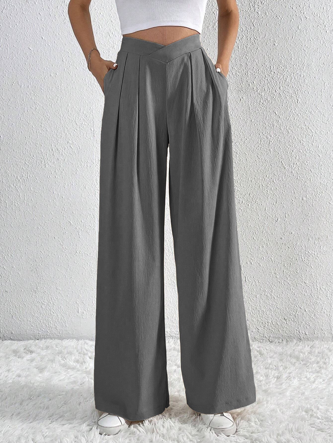 Jaelyn | Women's High-Waisted Wide-Leg Pants