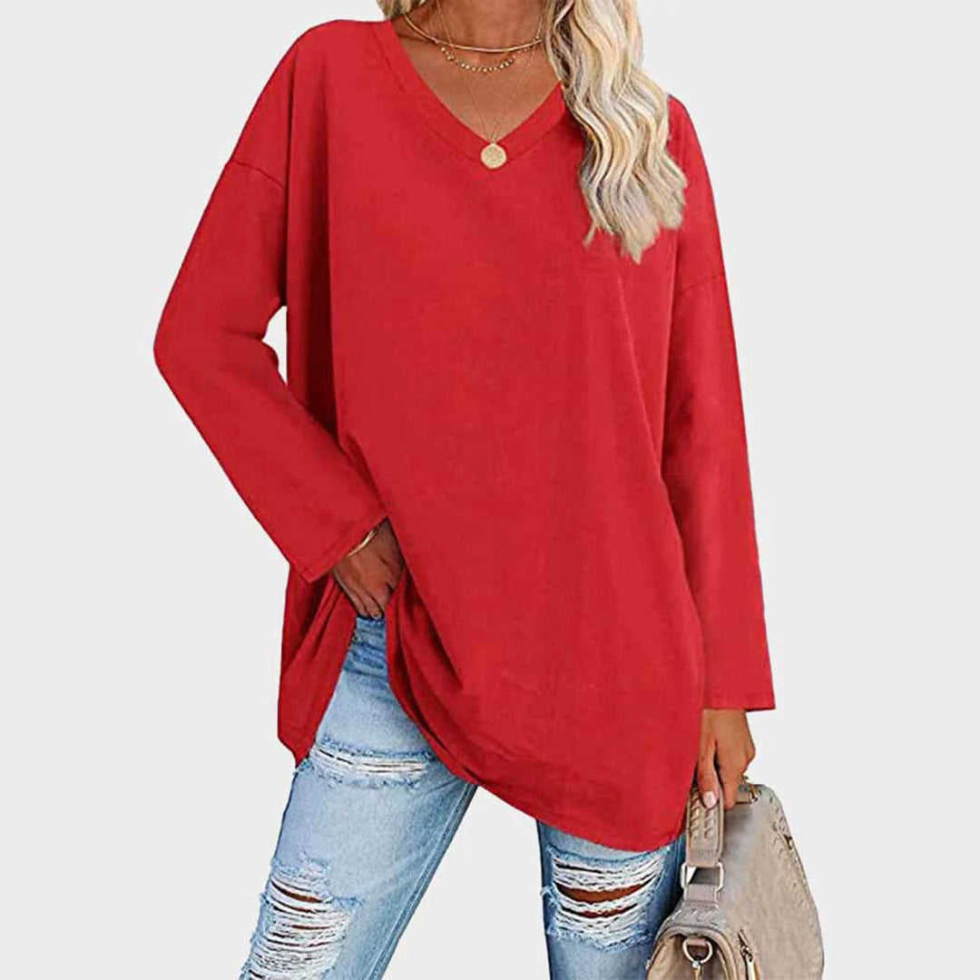 Relaxed Fit Long Sleeve Lightweight Sweater