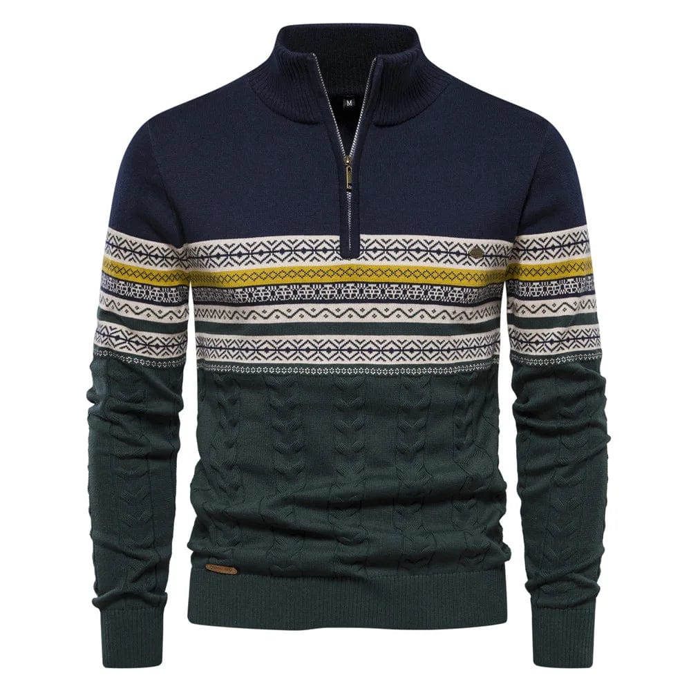 Lennox Fair Isle Zip-Up Sweater