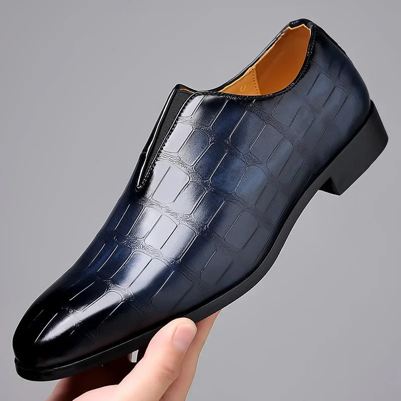 Noah™ - Chic Stone-Patterned Slip-On Leather Loafers