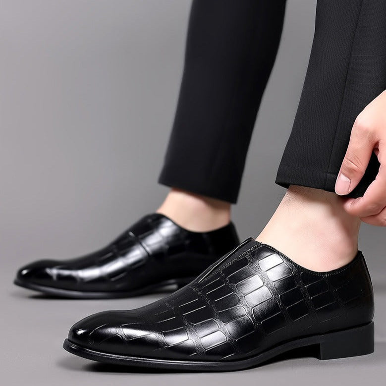 Noah™ - Chic Stone-Patterned Slip-On Leather Loafers