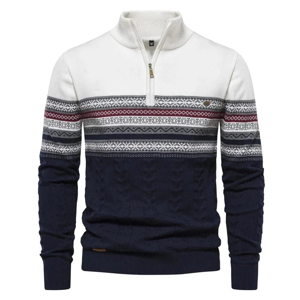 Lennox Fair Isle Zip-Up Sweater