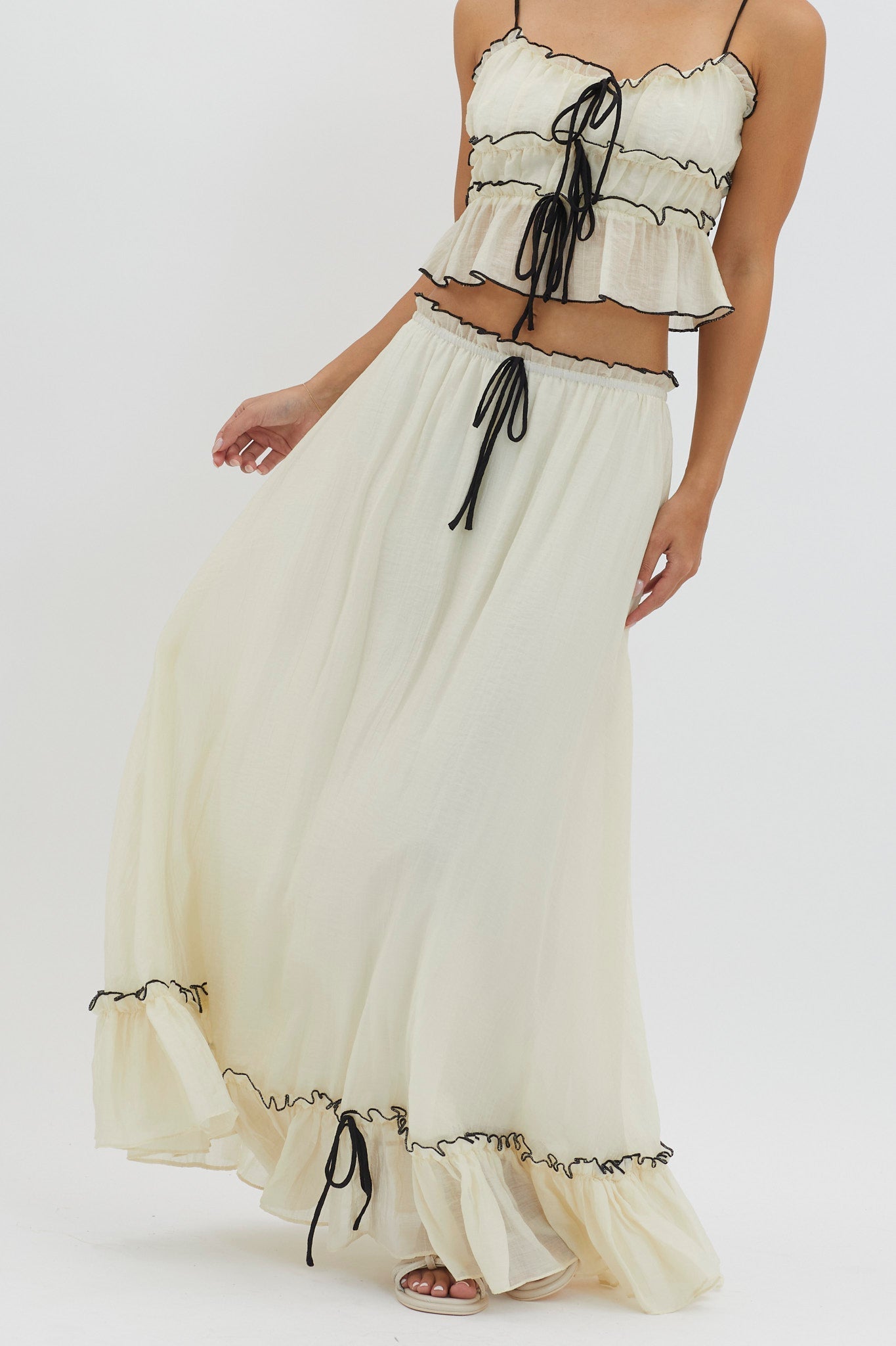 Cianna | Women's Two-Piece Summer Ensemble – Top and Maxi Skirt