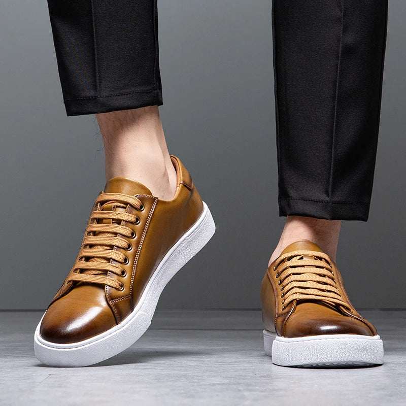 Carter™ - Stylish and Cozy Leather Sneakers