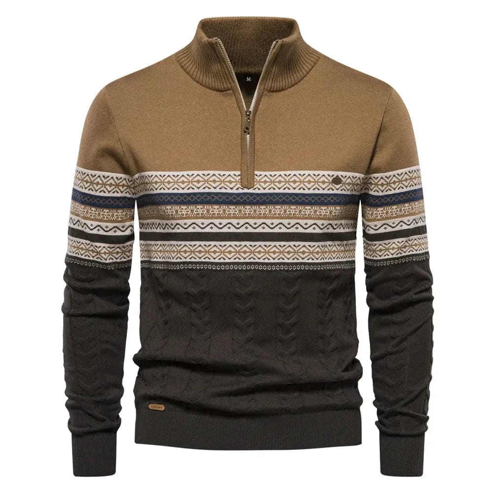 Lennox Fair Isle Zip-Up Sweater