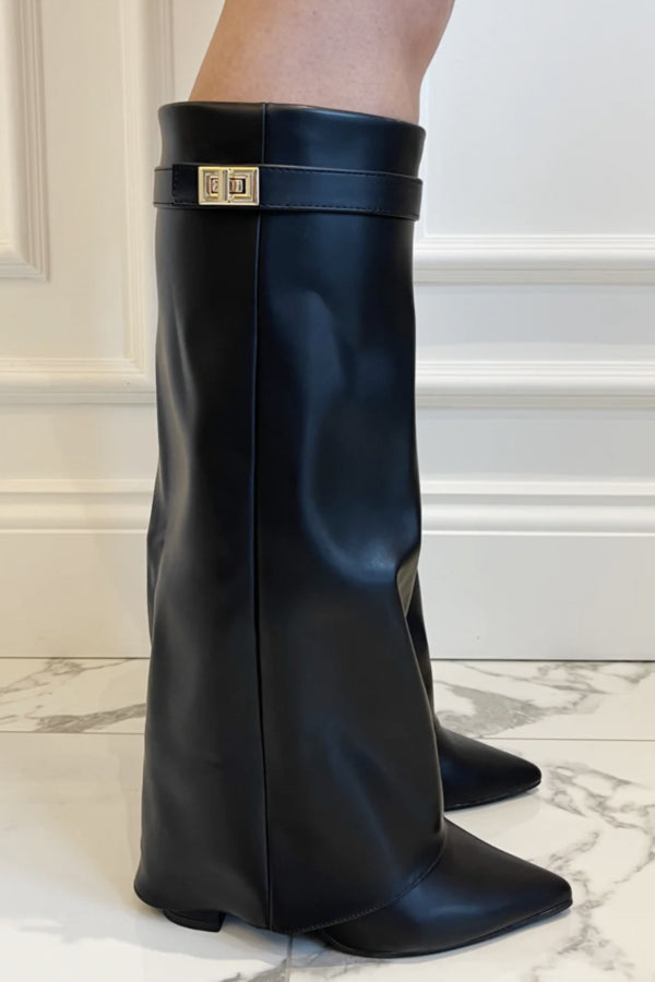 Zohra | Flap-Detail High Boots