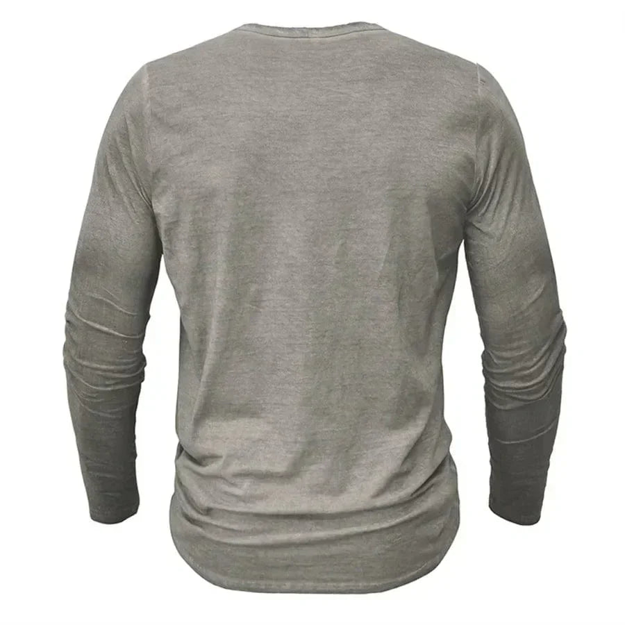 Long-Sleeve Henley Top