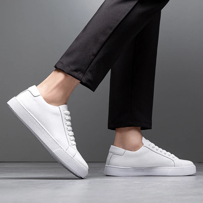 Carter™ - Stylish and Cozy Leather Sneakers