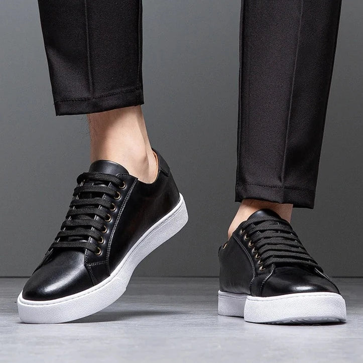 Carter™ - Stylish and Cozy Leather Sneakers
