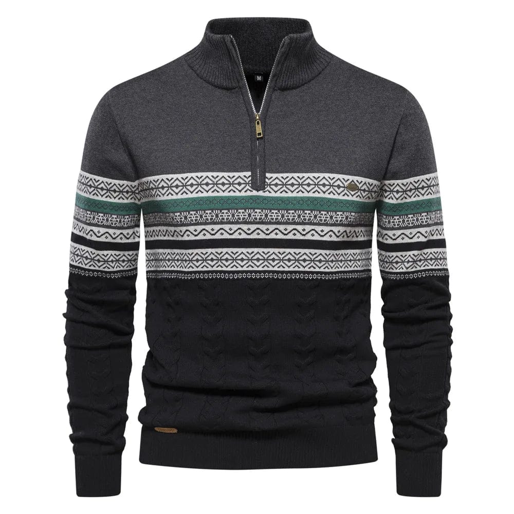Lennox Fair Isle Zip-Up Sweater