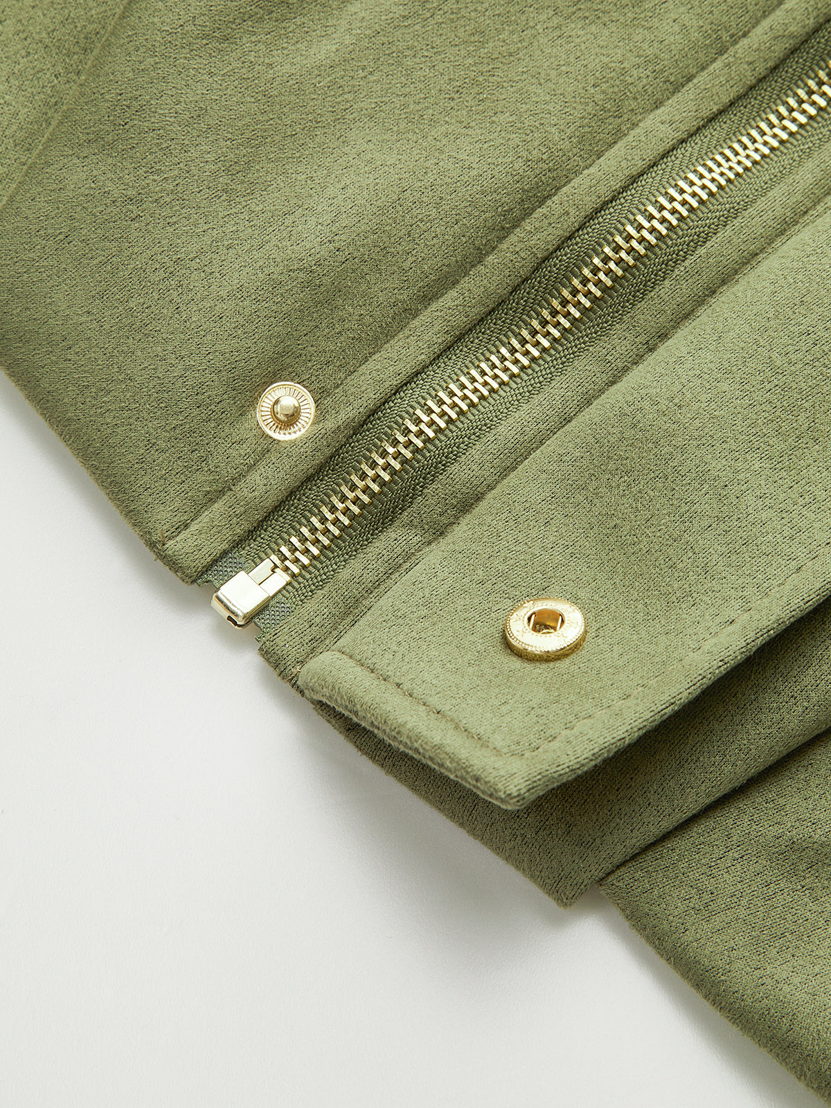 Lieve | Women's Casual Suede Jacket - Elegant Collared Design with Zipper, Perfect for Mid-Season