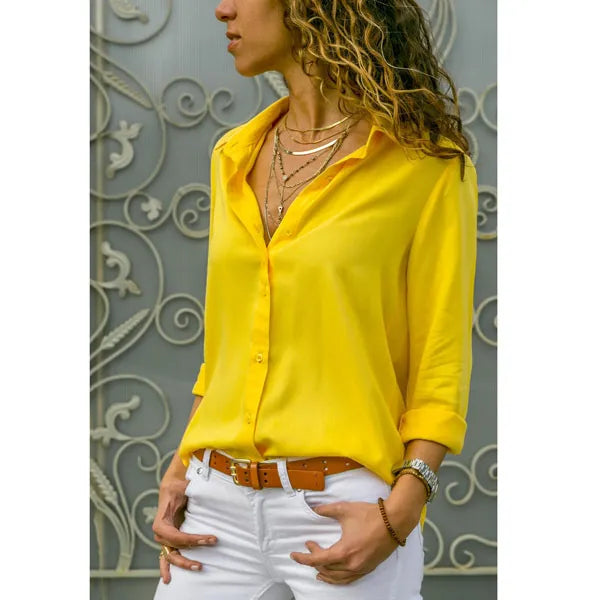 Balbina | Stylish Casual Blouse with Chic Collar Neckline
