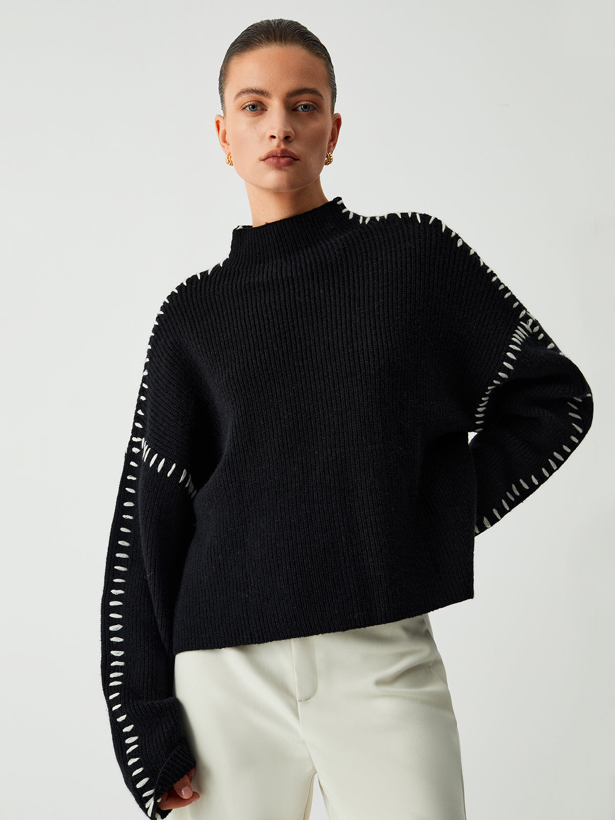 Ciska | Women's Knitted Casual Turtleneck - Regular Fit