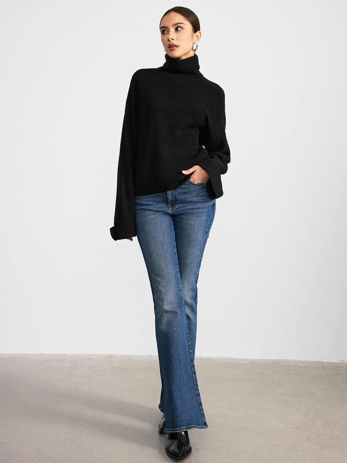 Kate | Women's Turtleneck - Premium Knit Design with Flared Sleeves