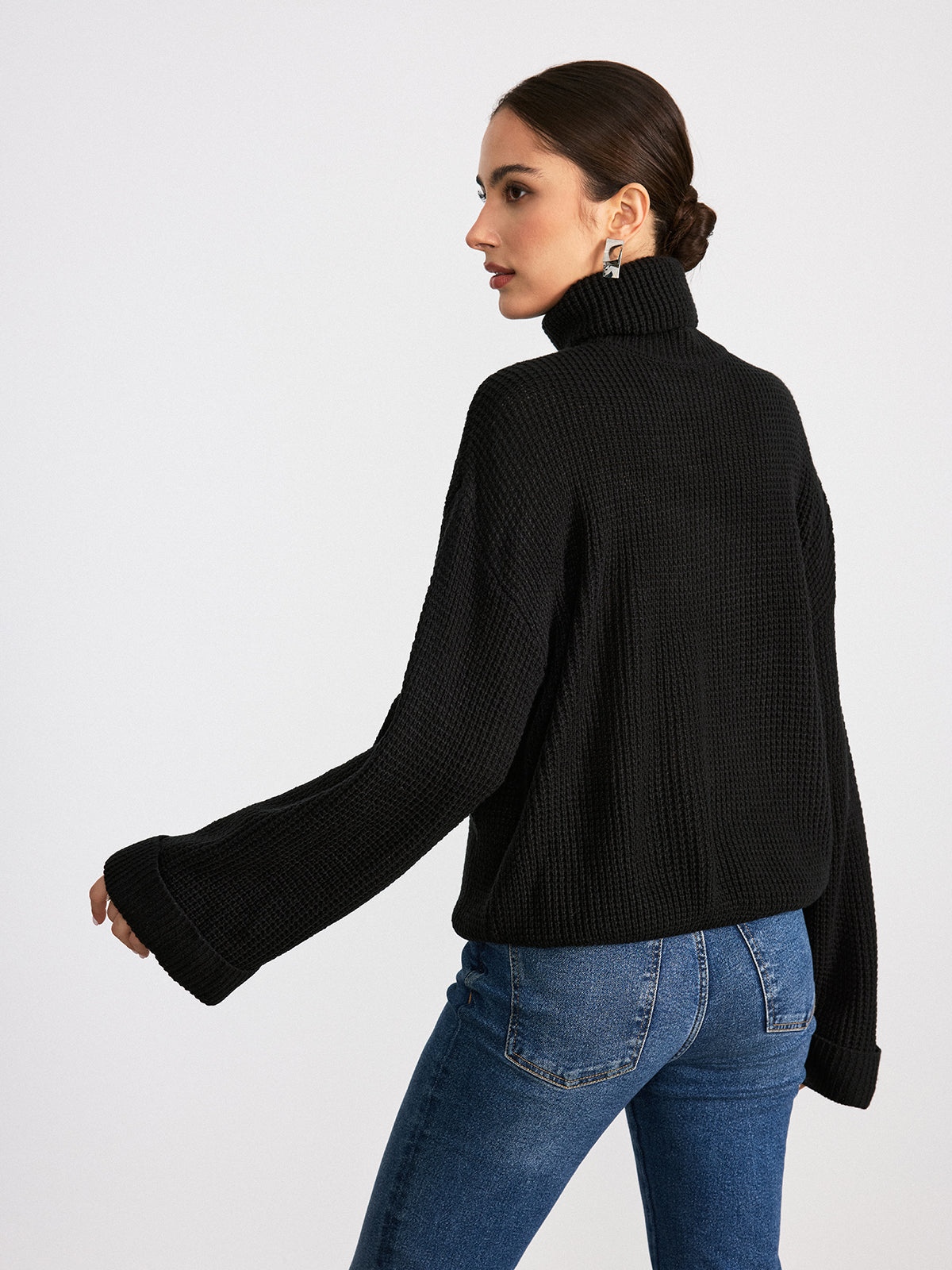Kate | Women's Turtleneck - Premium Knit Design with Flared Sleeves