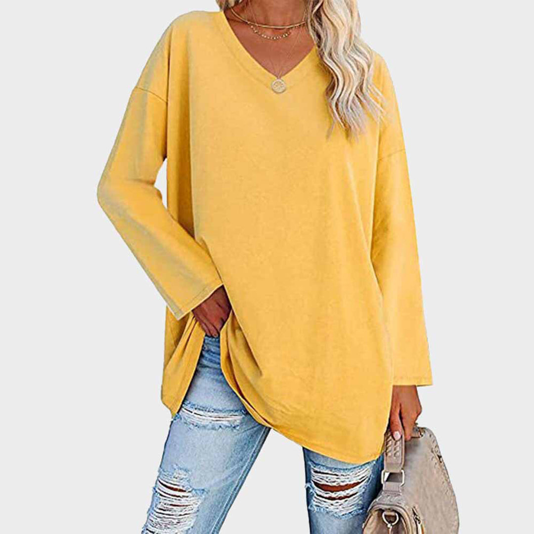 Relaxed Fit Long Sleeve Lightweight Sweater