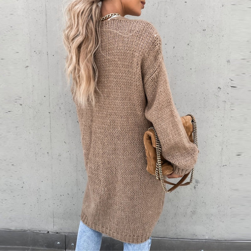 Sofia | Women's Long Casual Knitted Cardigan