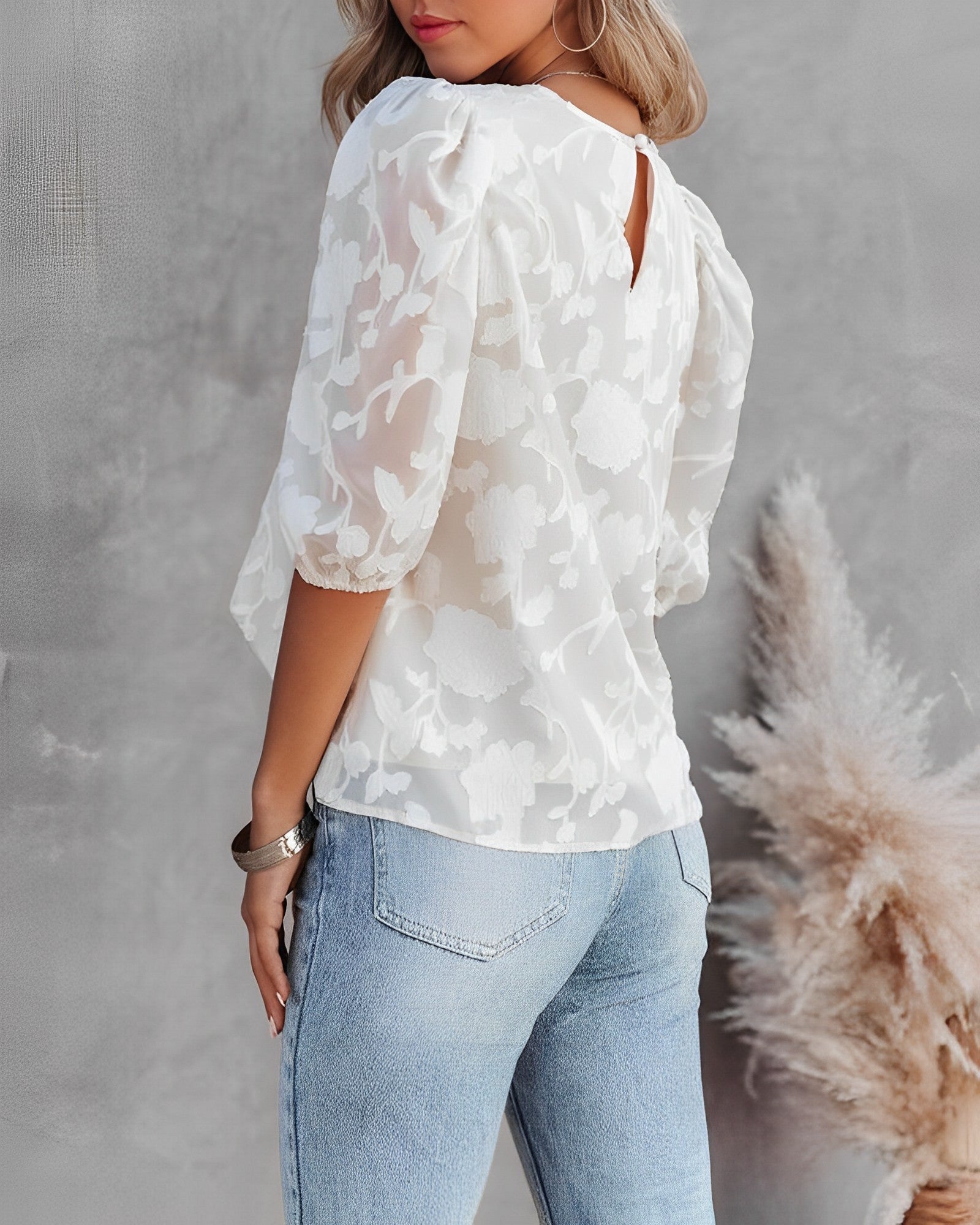 Gratia | Elegant Floral Print Women's Blouse